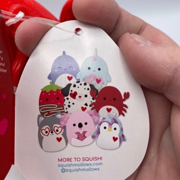 Squishmallow 3.5”  Carlos Love Crab Clip On Keychain Gift Plush Toy - Picture 5 of 7